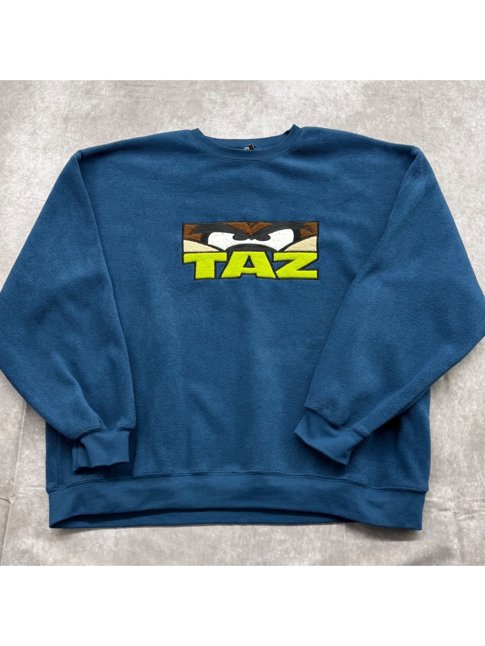 Vintage 90s Warner Bros Studio Store Taz Fleece Crewneck Sweatshirt Boxy Men XXL